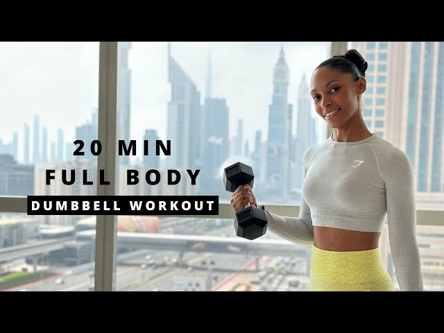 20 min Full Body DUMBBELL Workout - STANDING ONLY | Muscle & Strength