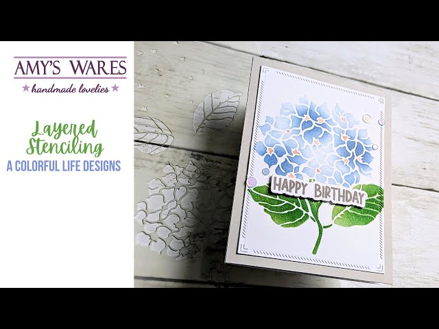 ALL IN ONE Layered Stencils FOR THE WIN! Gorg Hydrangea from New Release!