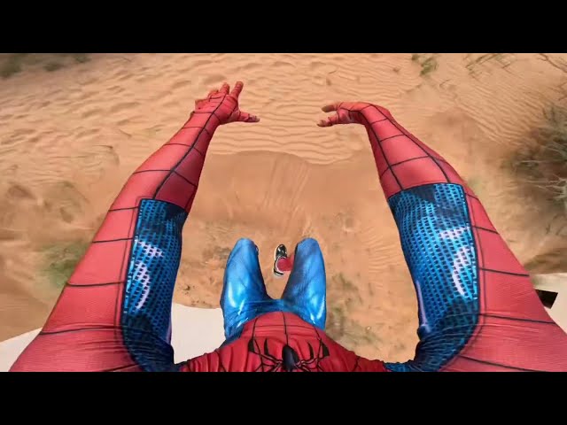 Spiderman parkour in the desert #moscowspider