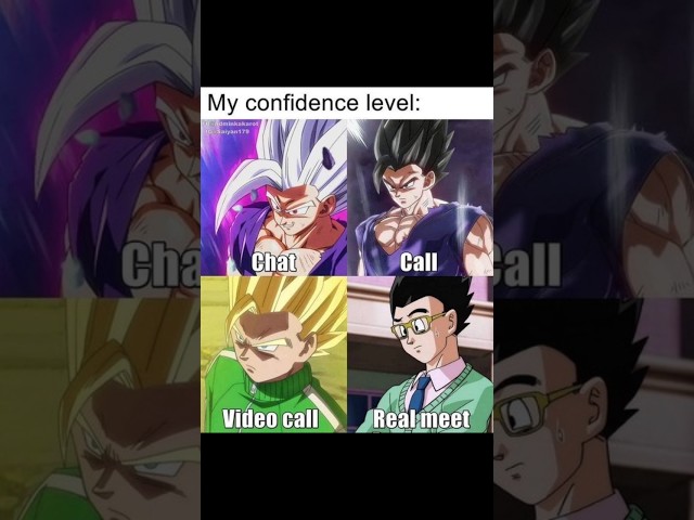 My confidence level😝| #dragonballmemes #dbzmemes #gokumemes #goku #dbz #shortsfeed #viralshorts