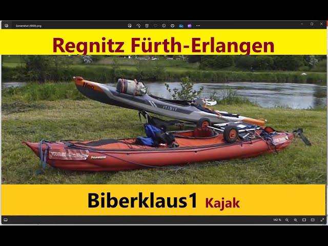 Kayaking on the Regnitz. From Fürth - Erlangen. (Seawave, Itiwit x500 )