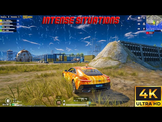 INTENSE FIGHTS 💀 - UHD+120 FPS PUBG MOBILE FASTEST CLUTCHES (emulator) 4K