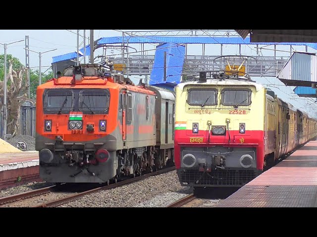 130 Kmph Amrit Bharat WAP-5 : Shatabdi Exp+Vintage WAP-4 Livery | High Speed Trains