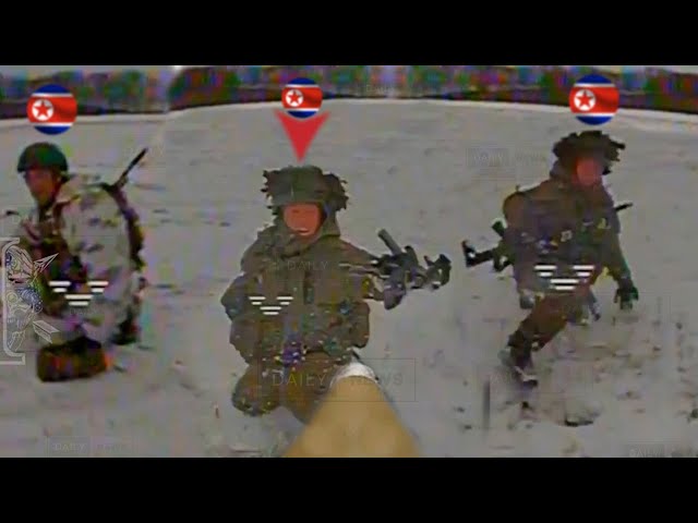 Ukrainian FPV drones brutally wipe out terrified North Korean infantry in frozen battlefield