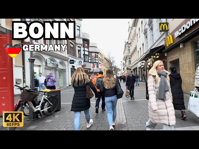 Germany, Bonn Walking tour [ 4K HDR - 60fps ]