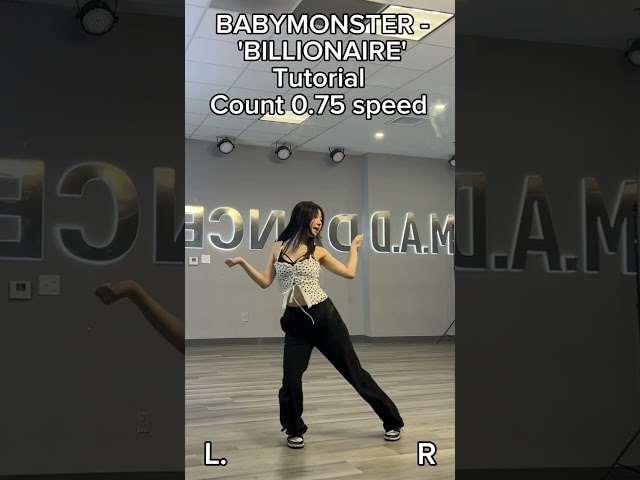 BABYMONSTER BILLIONAIRE dance mirrored tutorial ..#BABYMONSTER #DRIP #BILLIONAIRE #kpoptutorial