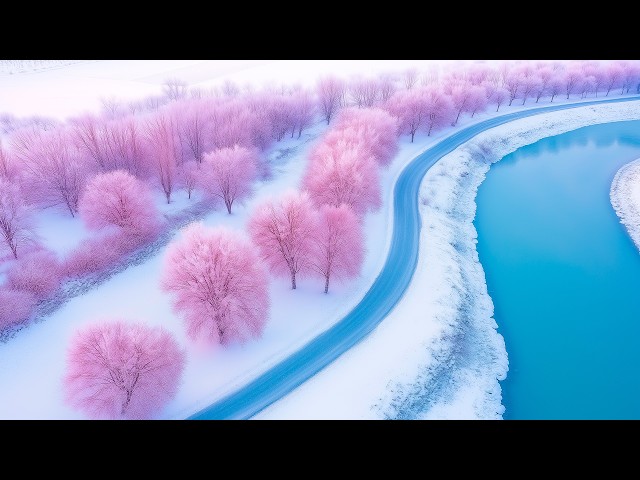 WINTER LANDSCAPE JANUARY 🌸 Beautiful Relaxing Music with Piano and Snow Sounds ❄️ Heal Your Heart