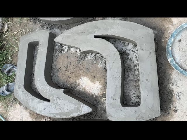 cement chair making process || cement work in factory