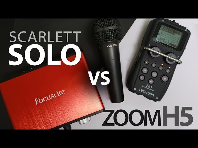 Behringer XM8500: Zoom H5 Audio Recorder VS Scarlett Solo USB Audio Interface