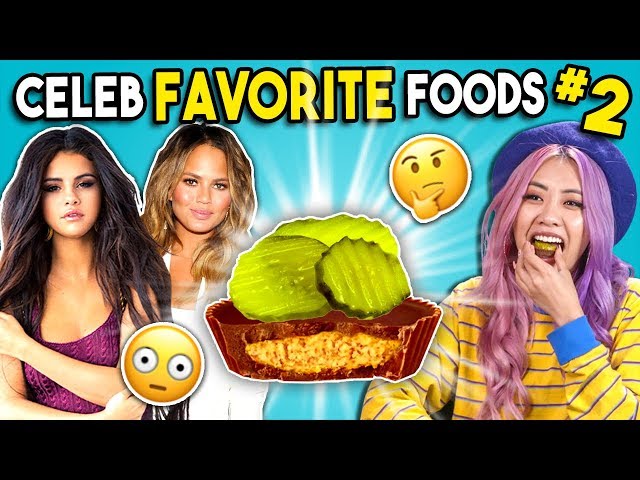 Trying Celebrity Favorite Foods | People Vs. Food