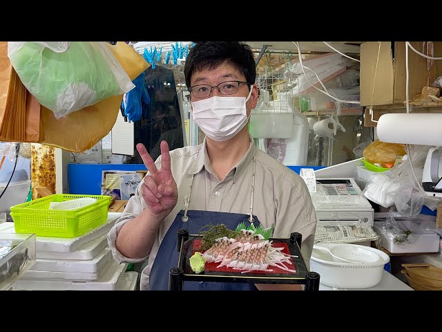 Rainbow fish sashimi in Japanese seafood market#sashimi #rainbowfish#japanesefish#fishcutting#fish