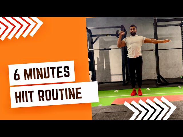 6-Minute HIIT Workout for Fast Fat Burn & Full-Body Toning🔥🔥!#dubai #motivation #hiitworkout