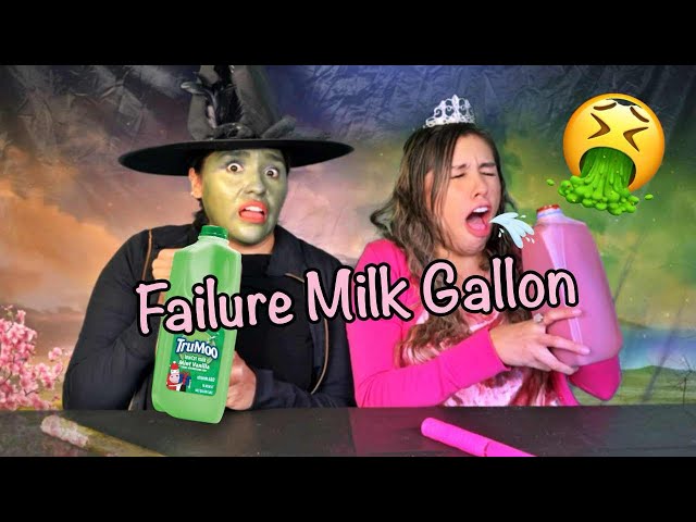 RE ATTEMPTING the MILK Gallon challenge #failure #wicked #milk #challenges #twins #funny