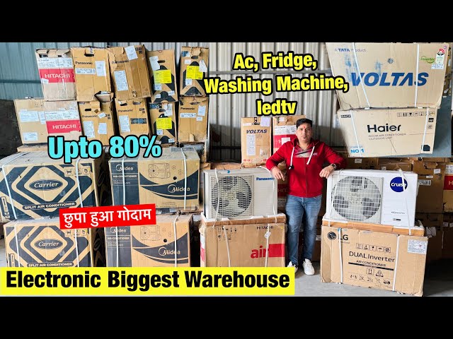 किलो के भाव | Electronics Items Warehouse with 80% Off | Fridge, Smart 4k led tv & AC