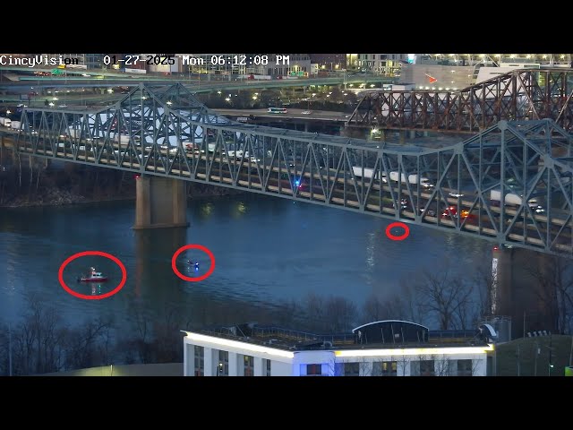 Police with Drones and Boats Searched for Home Burglary Suspect Under Brent Spence Bridge