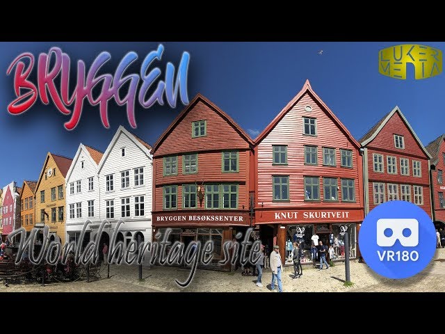 Experience world heritage site "Bryggen" in Norway [VR 180 3D]