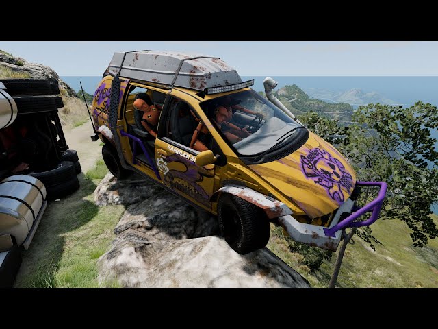 Cliff Roads vs Car - BeamNG Drive