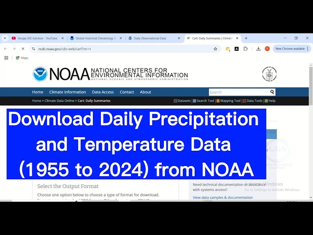 How to Download Daily Precipitation and Temperature Data (1955 to 2025) from NOAA for free