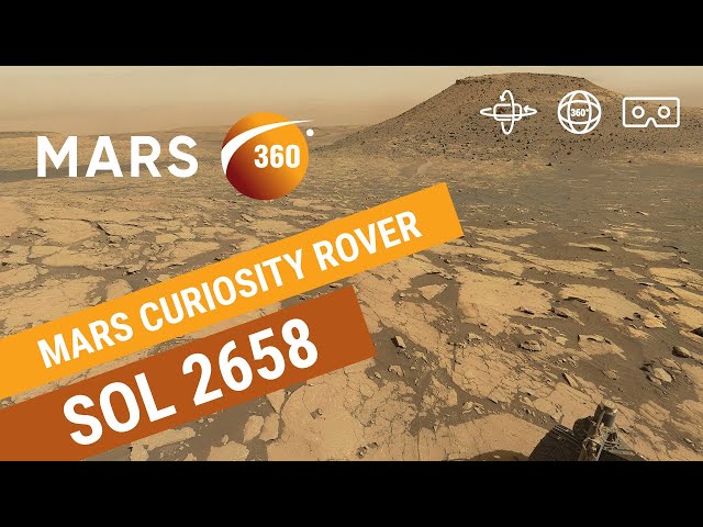 Mars 360: NASA's Mars Curiosity Rover - Sol 2658 (360video 8K)