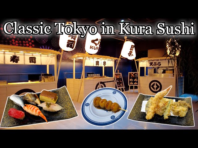 Sushi, Tempura and Dango at a Classic Tokyo, Little Edo at Kura Sushi in Ginza