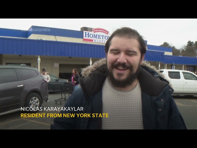 Shoppers at a supermarket in rural Pennsylvania react to Trump's tariff order