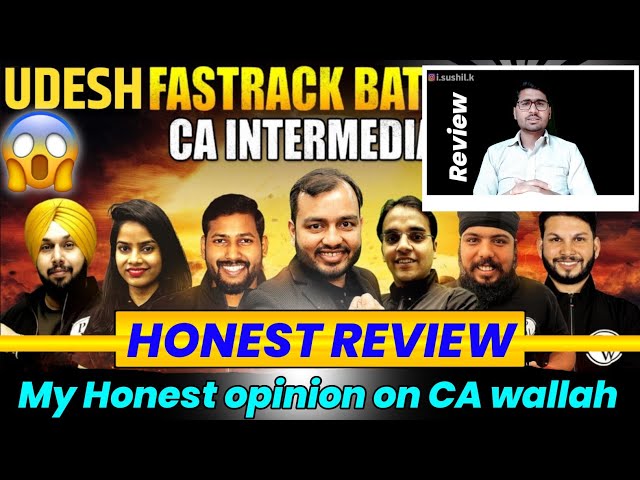 My Honest Review on CA Inter classes of Ca Wallah | CA Student 🔥