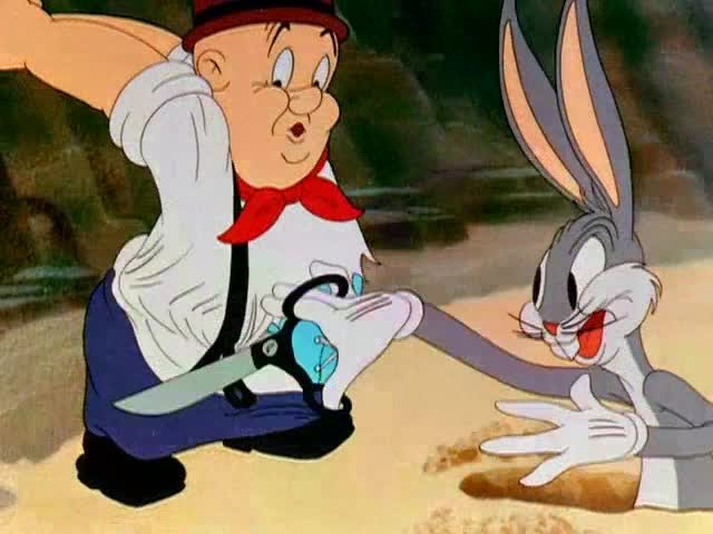 Bugs Bunny ft Elmer Fudd - The Wacky Wabbit - Merrie Melodies - Looney Tunes Cartoon