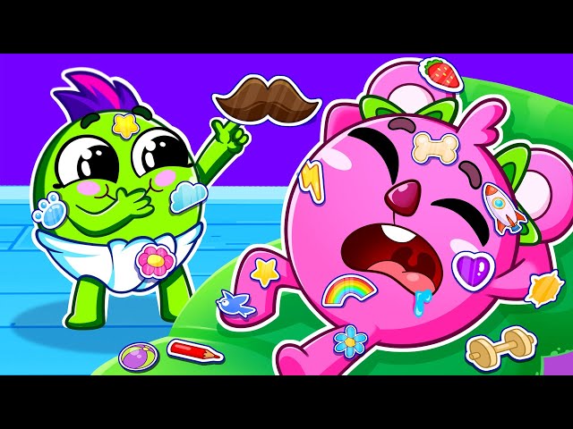 Stickers Song 🎵 Stickers Everywhere | Funny Kids Songs And Nursery Rhymes