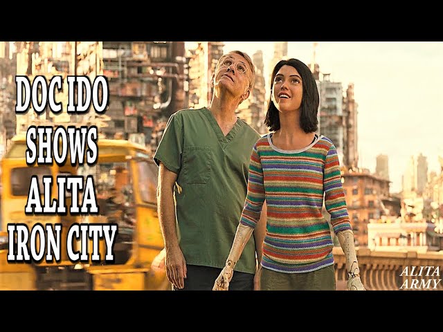 ALITA Battle Angel gets a tour of Iron City from Dr. Dyson Ido [Horizontal Flip]