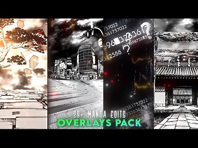 New manga edits background overlays | Background overlays pack alight motion