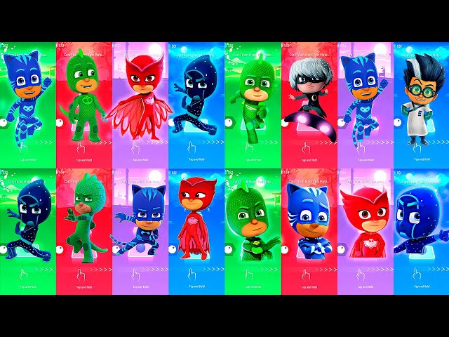 PJ Masks - Owlette🆚 CatBoy 🆚 Night Ninja 🆚 Gekko 🎶 Tiles Hop EDM Rush