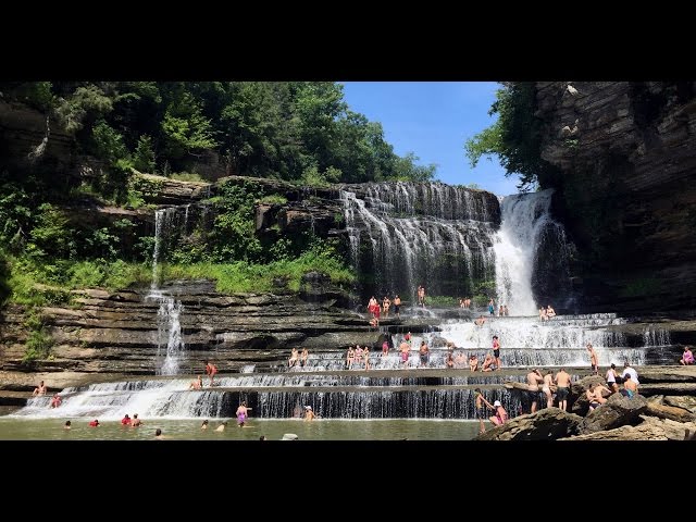 360 view of waterfall at Cummins Falls State Park