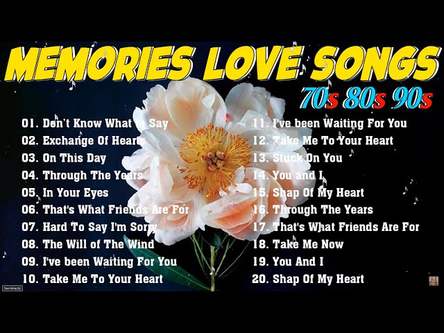 Top 50 Old Love Songs Playlist ♥ Greates Relaxing Love Songs 80's 90's - Love Songs Of All Time