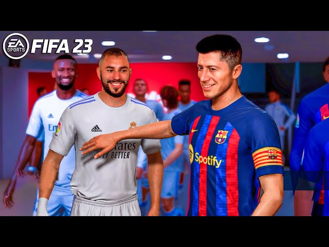 FIFA 23 | Real Madrid Vs Barcelona | Ft. Mbappe, Lewandowski, Alonso, Azpi, Rudiger, | Gameplay