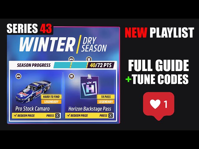 Forza Horizon 5 Winter Season Festival Playlist - Series 43 Midnight Muscle (Full Guide + Tune Code)