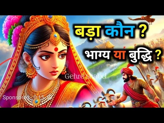 नीलकंठ चिड़िया ने बताया भाग्य और बुद्धि में बड़ा कौन? Gehre Shabd l Best Motivational Video #fate