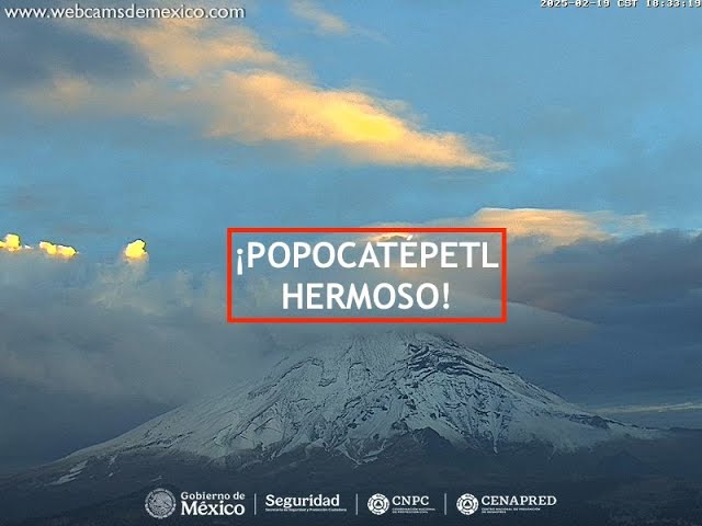 🗻 #POPOCATÉPETL | ¡Nevado e impresionante! El #Volcán #EnVivo