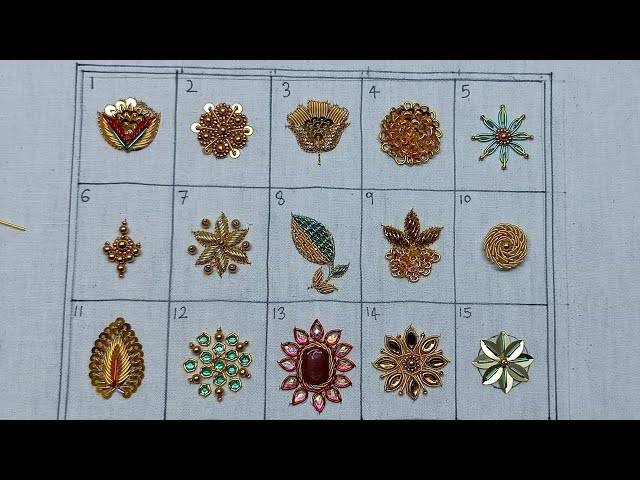 Aari work Butha tutorial || 15 Butha design || #aariembroidery2_0 #aariwork