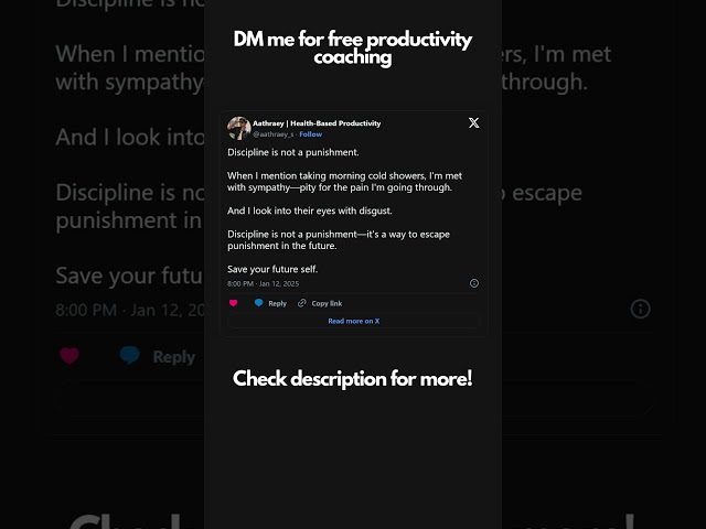 Discipline isn't a punishment  #motivation #productivity #focushacks  #focusimprovement #goalsetting