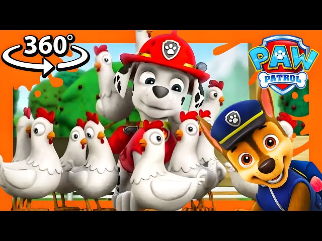 Paw Patrol 🐾 360° VR Join CHASE and MARSHALL to save Chickaletta 🐔 Mission 3 the Mighty Pups