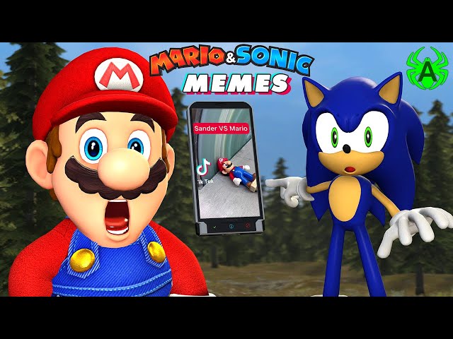 Mario and Sonic Reacts to Mario Memes