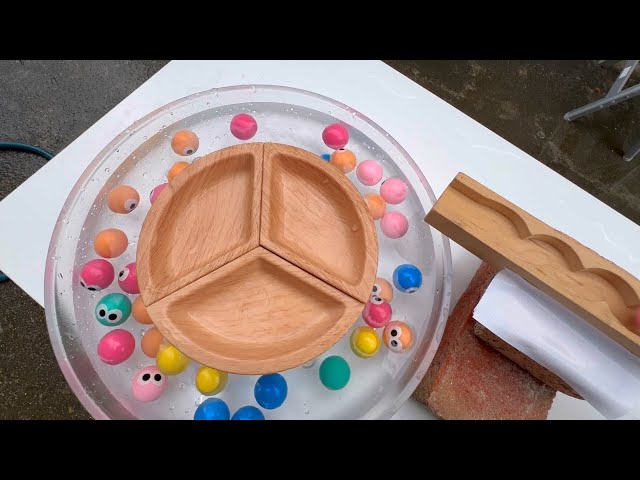 Somen Slider Water Marble Run Wooden Wave Continuous Rotation