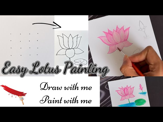 Easy Lotus Painting| #beginners #easypainting #easydrawing #lotus #lotuspainting #lotusdrawing #art