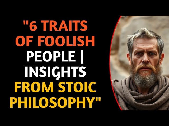 "6 Traits of Foolish People | Insights from Stoic Philosophy"