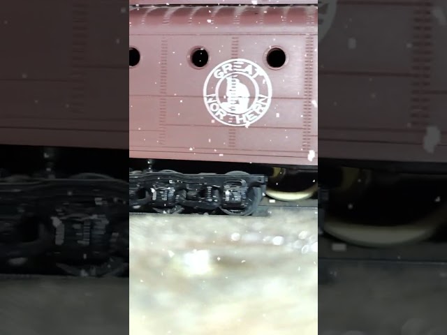 Great Northern Rotary Snowplow Running + Snow Falling HO Scale Danville County Railroad Layout!!!