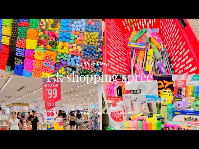 ₱15,000 shopping in national bookstore [stationery shopping — pens, highlighters, etc] + giveaway