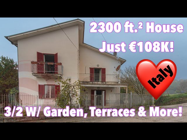 🏡 HUGE Italian Home for ONLY €108K! 🇮🇹 Unbelievable Deal! 3 Bedrooms!