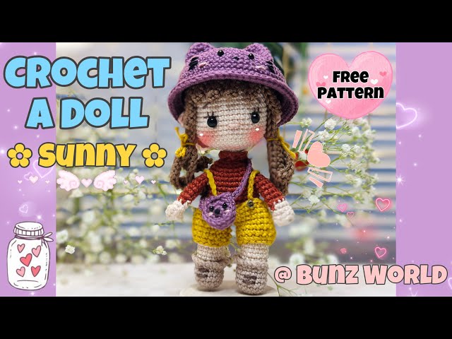 🎁 FREE: Crochet A Baby Doll ✿ Sunny ✿ ENG/ES Pattern 💗