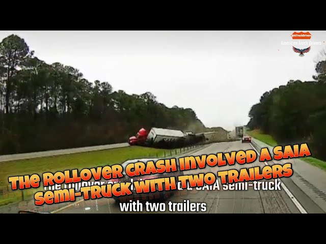 Careless delivery driver lets truck roll freely | Near miss T-Bone | Flying ladder on highway