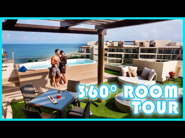 Explore the Luxury of Royalton Riviera Cancun's Duplex Jacuzzi Oceanview Room in 360° VR Mexico 4K